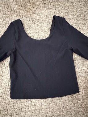 Cara Loren Classic Black ballet Scoop Neck Women’s Top